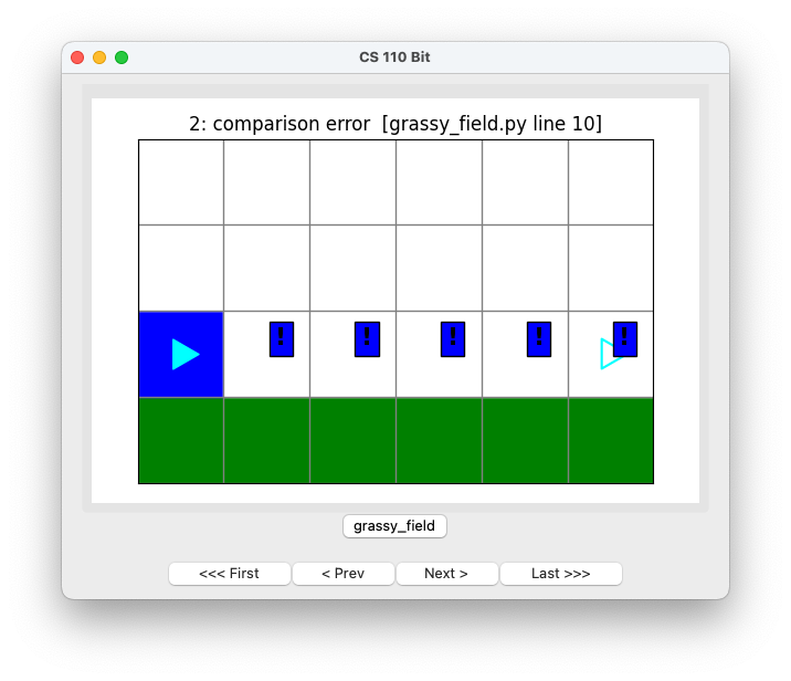 bit grassy field comparison error