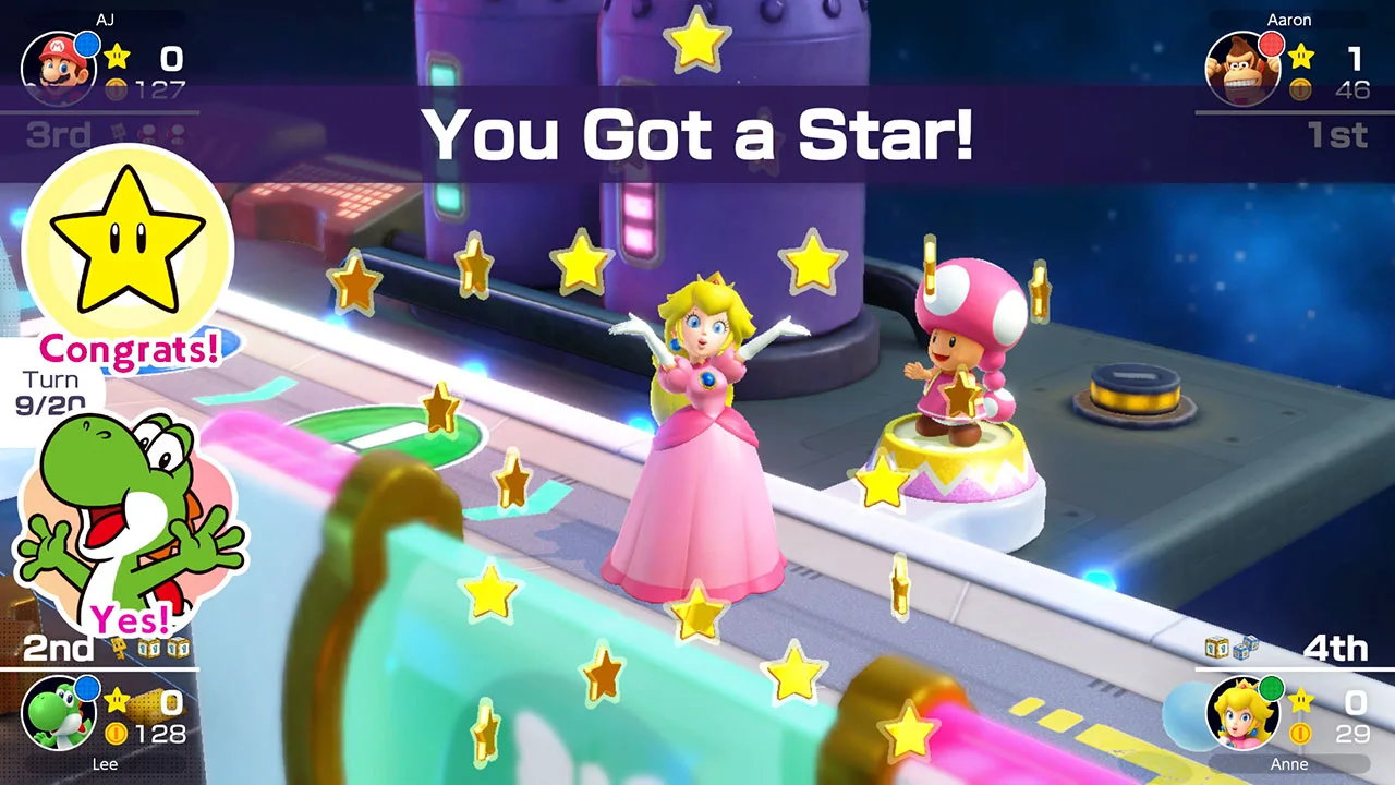 Mario Party you got a star